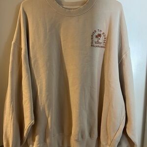 Billabong Tan Crewneck Sweater Classic Casual Fit